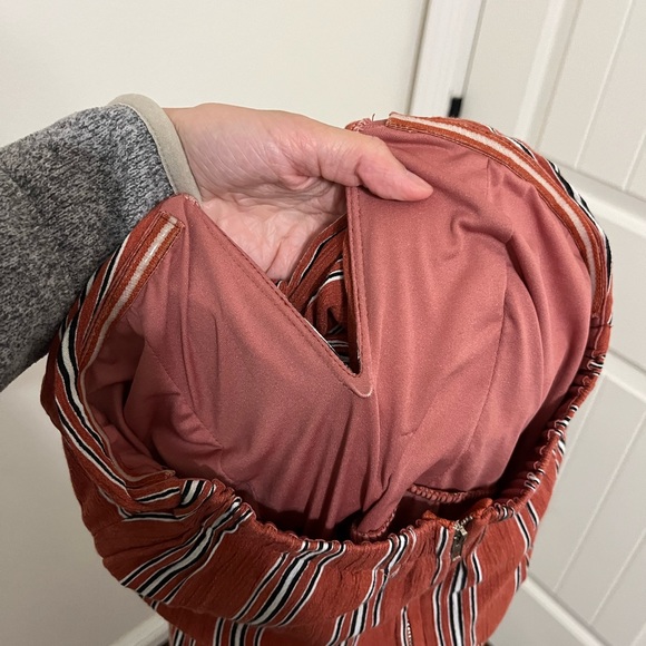 Strapless Striped Bowtie Jumpsuit - Picture 6 of 7